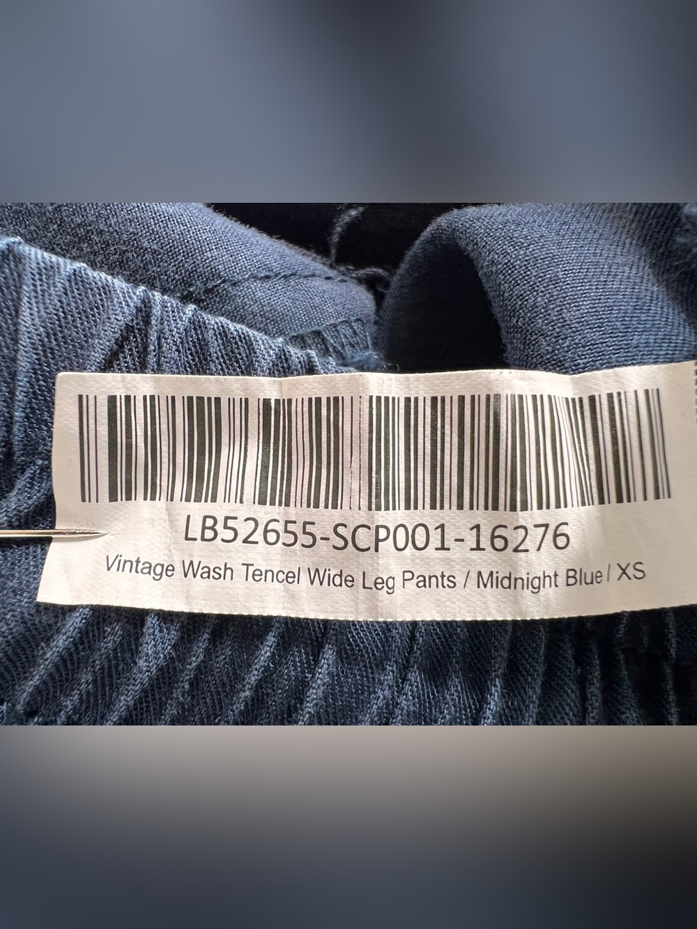 Quince Women’s Vintage Wash Tencel Wide Leg Pants Midnight Blue XS - Picture 11 of 12